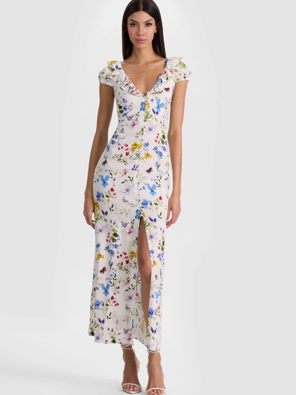 Alice + Olivia TARA MIDI SLIP DRESS